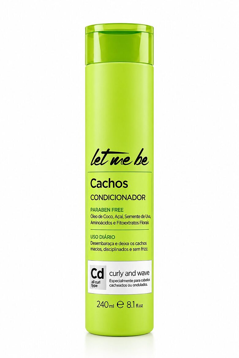 Let Me Be Cachos Conditioner – profesionāls kondicionieris porainiem, cirtainiem un viļņainiem matiem, 240 ml