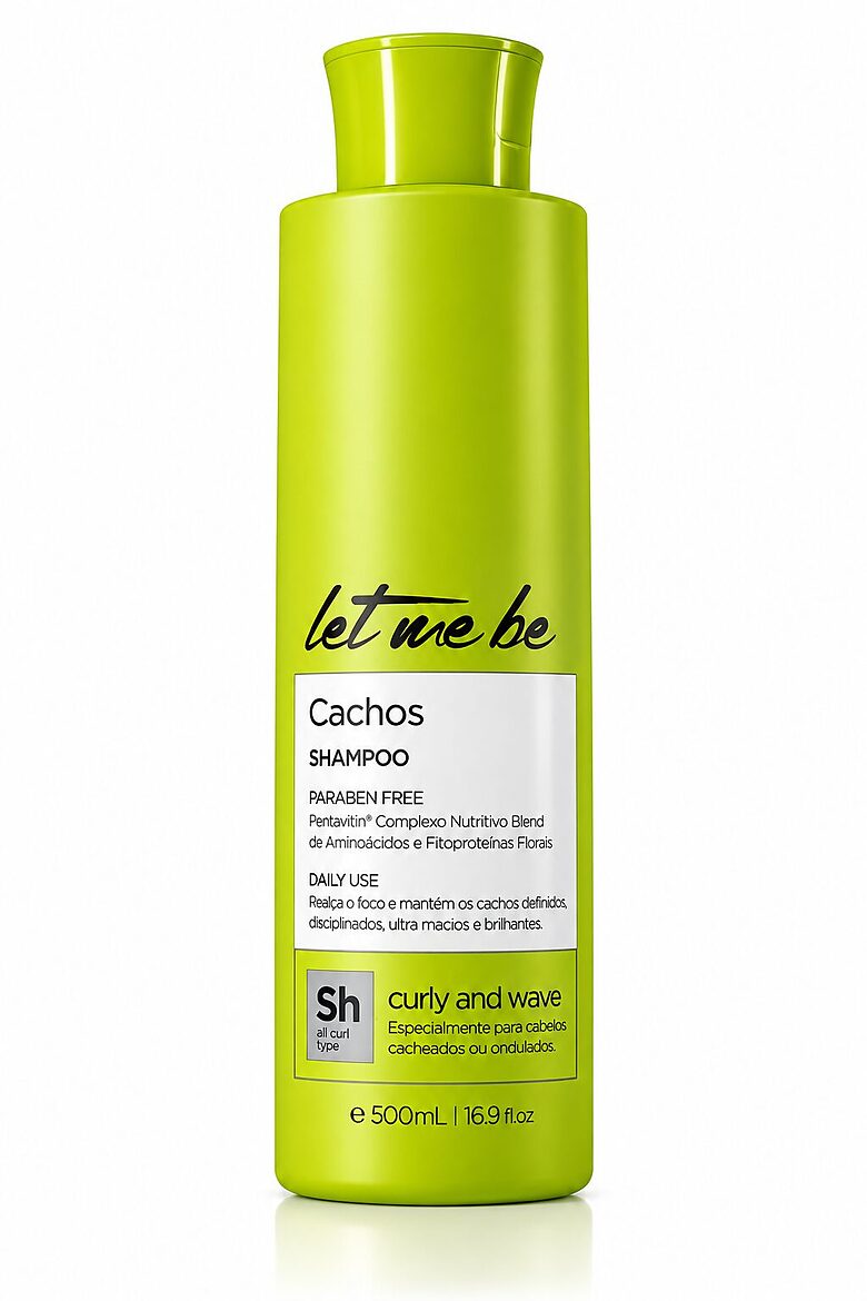 Let Me Be Cachos Shampoo – profesionāls šampūns porainiem, cirtainiem un viļņainiem matiem, 500 ml