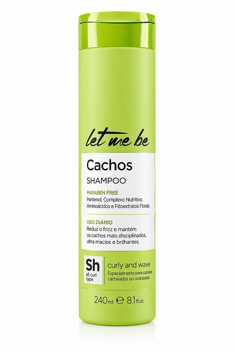 Let Me Be Cachos Shampoo – profesionāls šampūns porainiem, cirtainiem un viļņainiem matiem, 240 ml
