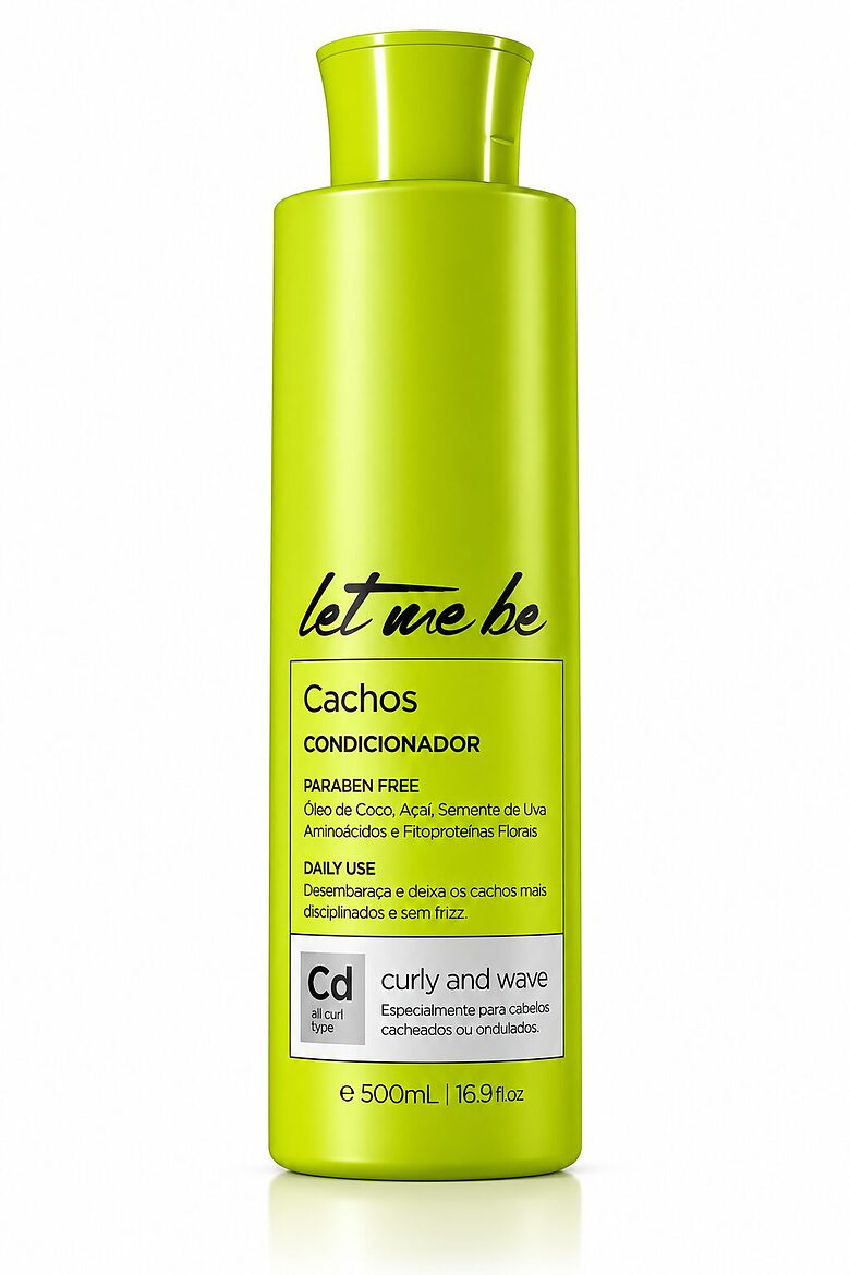 Let Me Be Cachos Conditioner – profesionāls kondicionieris porainiem, cirtainiem un viļņainiem matiem, 500 ml