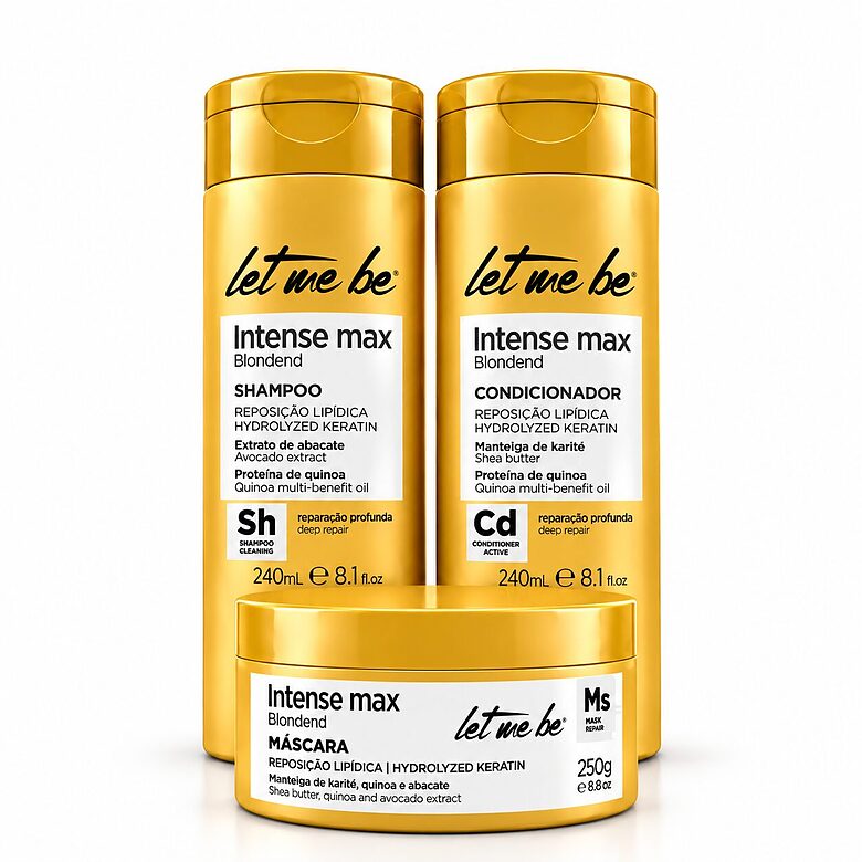 Intense Max – taastav komplekt (šampoon 240 ml, palsam 240 ml + mask 250 g) Let Me Be
