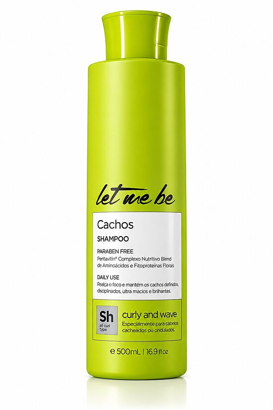 Let Me Be Cachos Shampoo – profesionāls šampūns porainiem, cirtainiem un viļņainiem matiem, 500 ml
