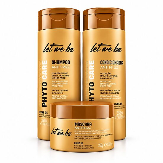 Phyto Care plaukų priežiūros rinkinys nuo pūtimosi (šampūnas 240 ml + kondicionierius + kaukė 250 ml), Let Me Be