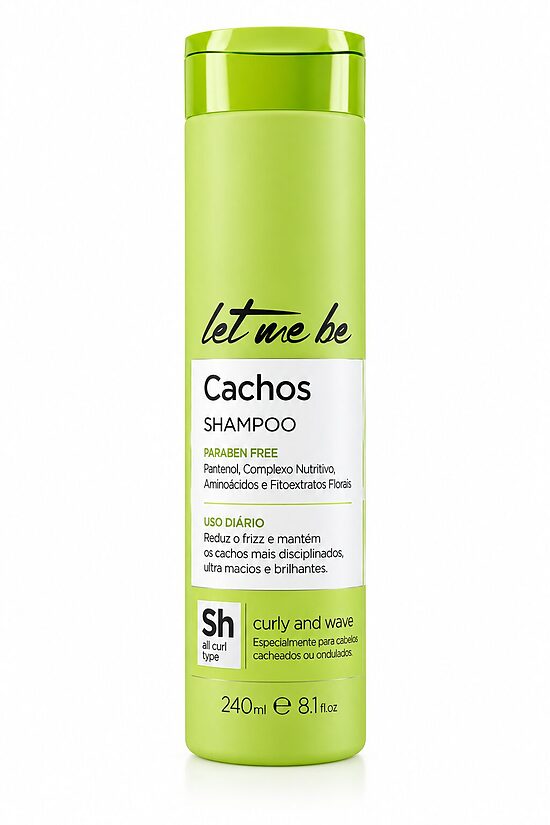 Let Me Be Cachos Shampoo – profesionāls šampūns porainiem, cirtainiem un viļņainiem matiem, 240 ml