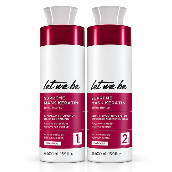 Supreme keratīna komplekts, (Keratīns 500ml + Attīrošais šampūns 500ml), Let Me Be